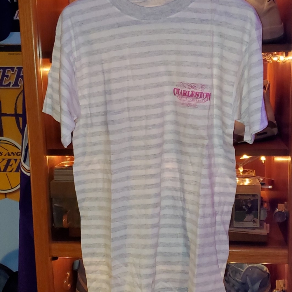 Vintage Charleston South Carolina Striped Shirt
